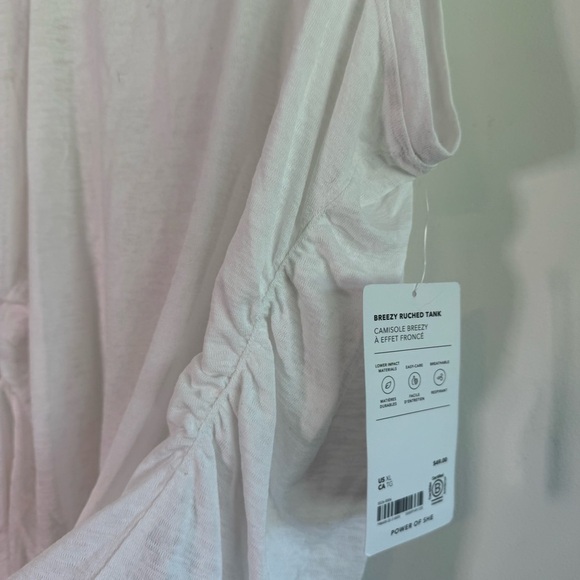 Athleta white breezy ruched tank top size XL NWT - Picture 4 of 6